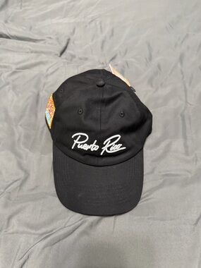 Puerto Rico Embroidered Black Baseball Cap